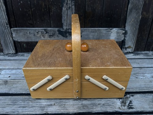 Nähkästchen aus holz 50er - holz,